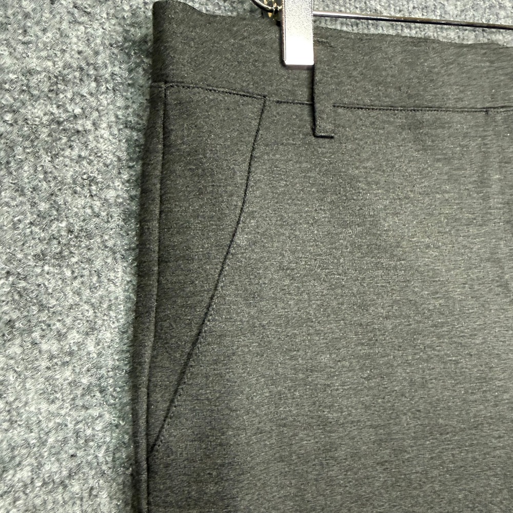 Quince Pants Women Large Tall Grey Ultra Stretch Ponte Straight Leg Charcoal NWT - Picture 3 of 15